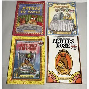 Lot Of 4 Arthur Books By Marc Brown Softcovers PBS 80s 90s kids show